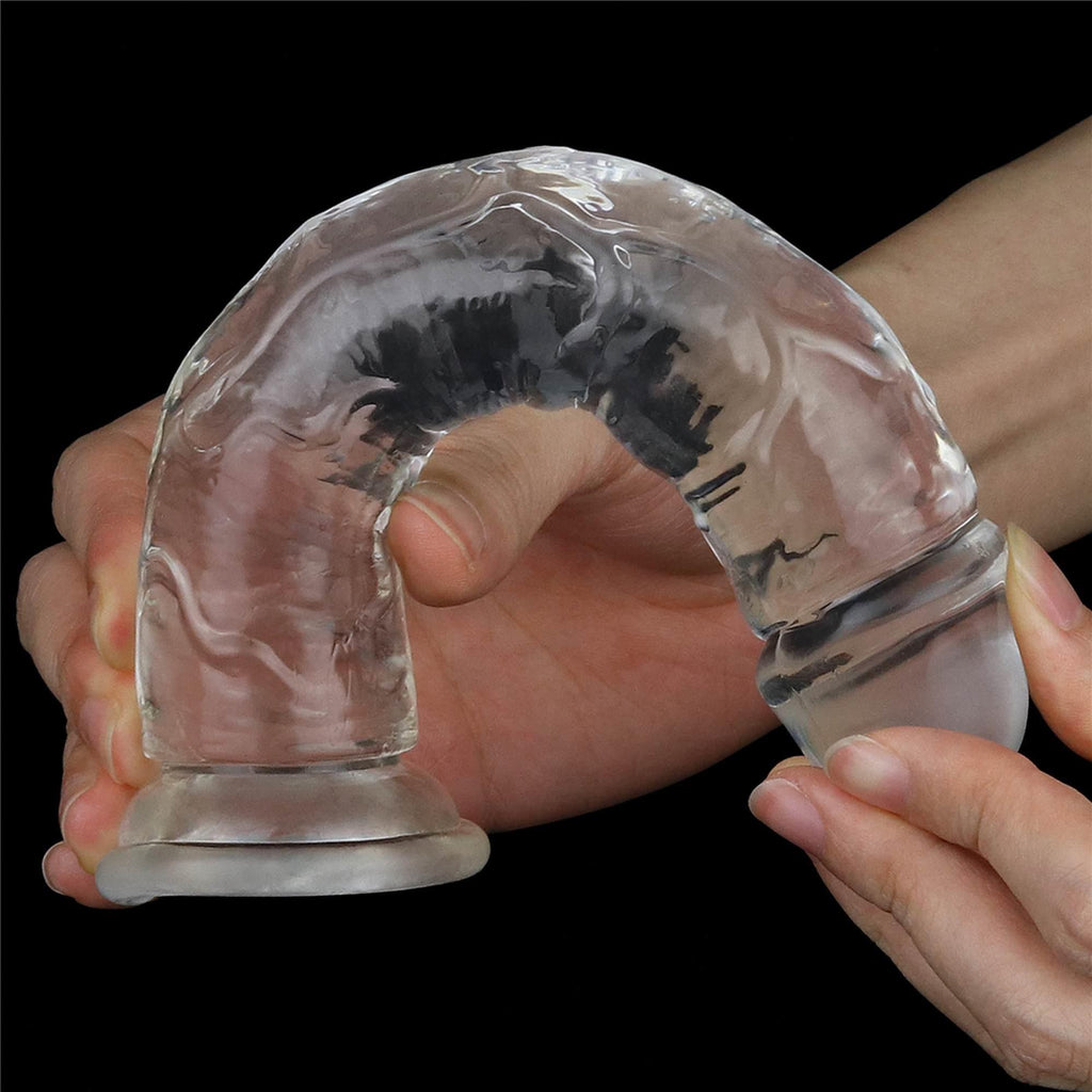 Lovetoy Flawless Clear Dildo 7" · průhledné dildo s přísavkou