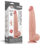 Lovetoy 13,5" King Sized Sliding Skin Dual Layer Dong · dildo XXL s přísavkou