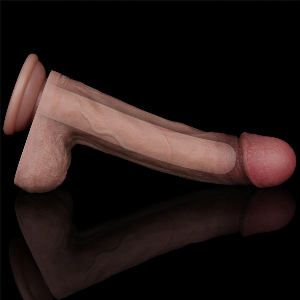 9'' Dual Layered Silicone Cock