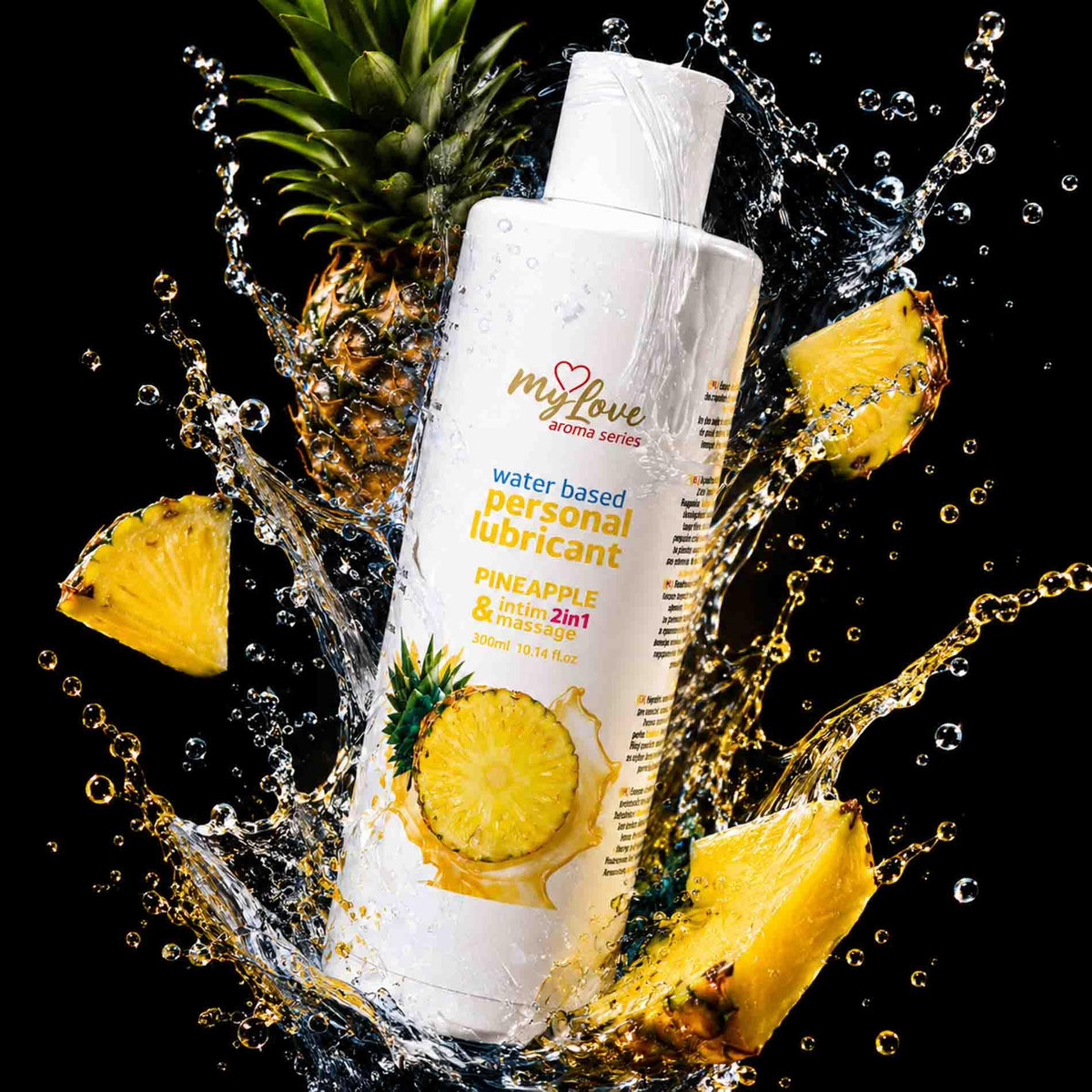 MyLove Aroma Series Intim&Massage 2in1 Pineapple 300 ml · ochucený lubrikační a masážní gel