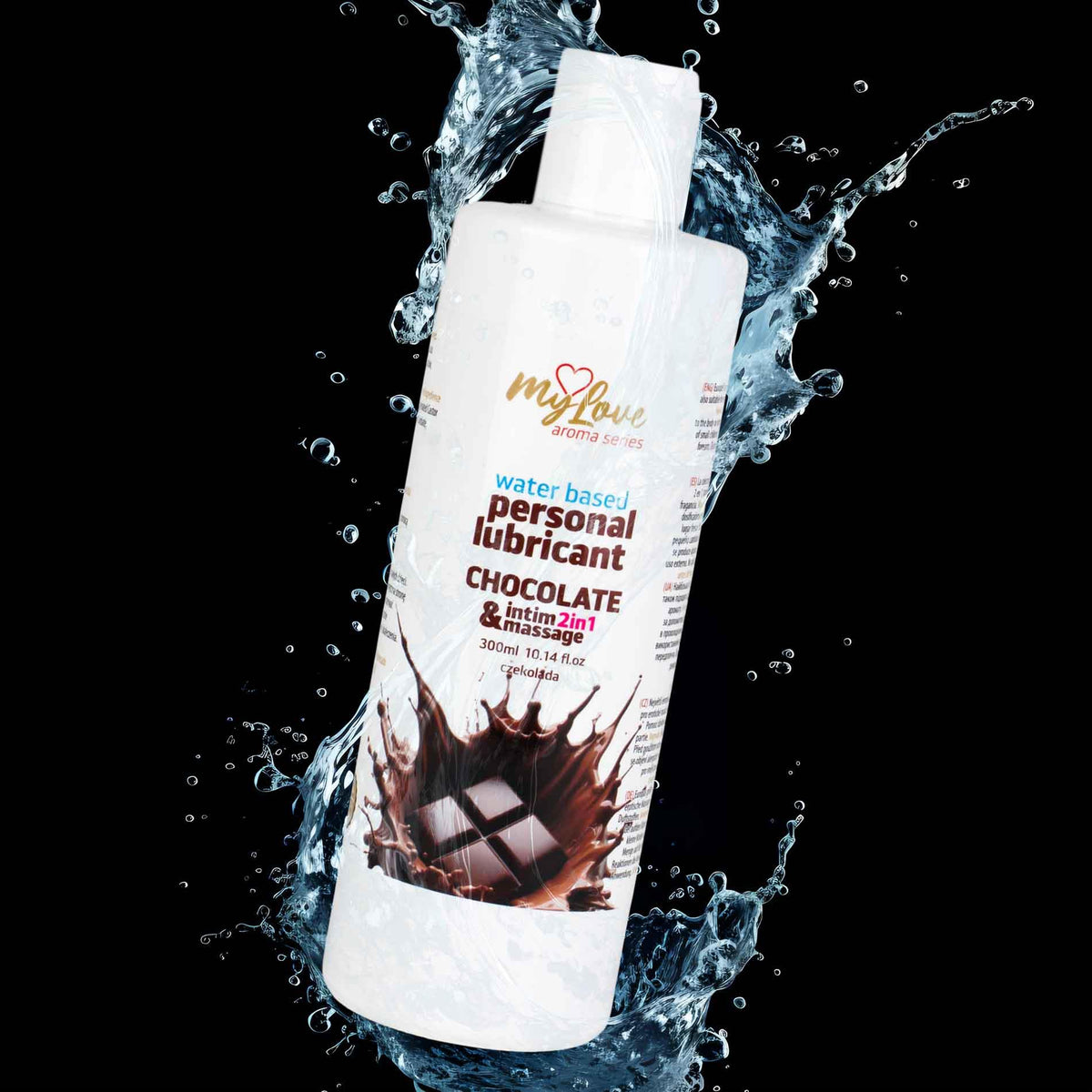 MyLove Aroma Series Intim&Massage 2in1 Chocolate 300 ml · ochucený lubrikační a masážní gel
