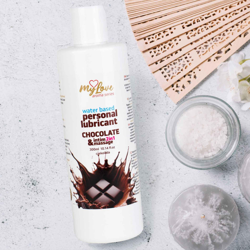MyLove Aroma Series Intim&Massage 2in1 Chocolate 300 ml · ochucený lubrikační a masážní gel