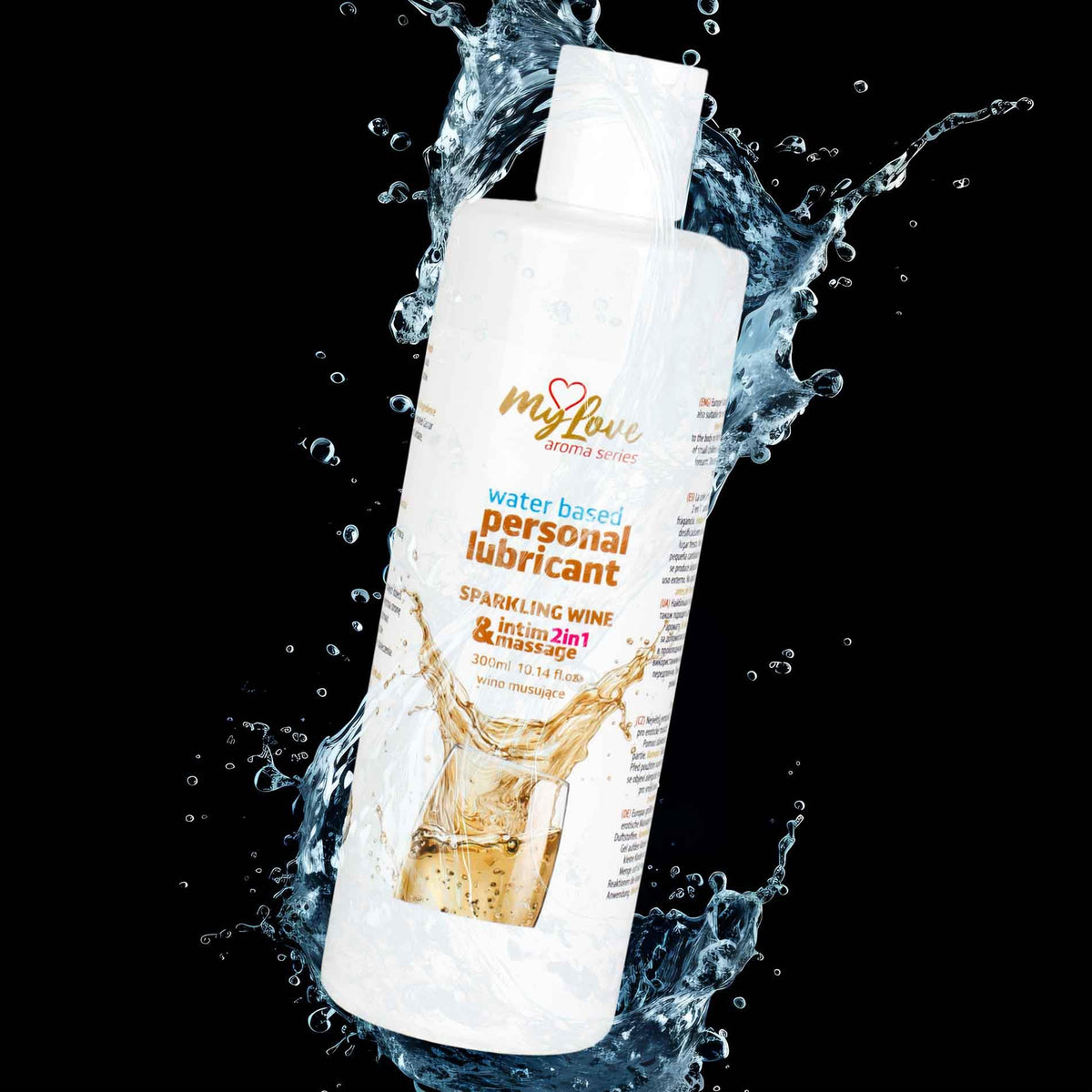 MyLove Aroma Series Intim&Massage 2in1 Sparkling Wine 300 ml · ochucený lubrikační a masážní gel