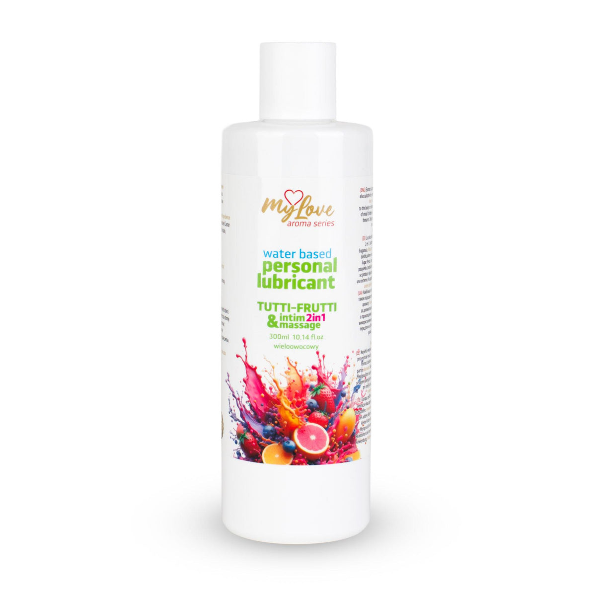 MyLove Aroma Series Intim&Massage 2in1 Tutti-Frutti 300 ml · ochucený lubrikační a masážní gel