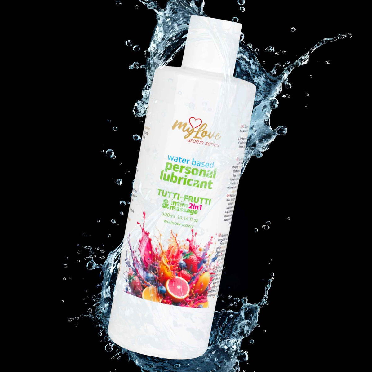 MyLove Aroma Series Intim&Massage 2in1 Tutti-Frutti 300 ml · ochucený lubrikační a masážní gel