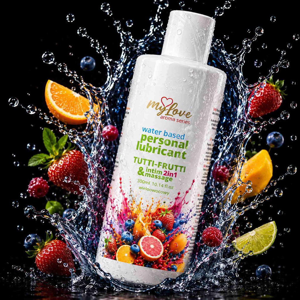 MyLove Aroma Series Intim&Massage 2in1 Tutti-Frutti 300 ml · ochucený lubrikační a masážní gel
