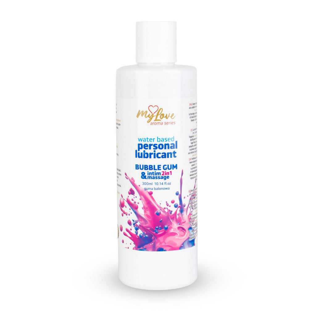 MyLove Aroma Series Intim&Massage 2in1 Bubble Gum 300 ml · ochucený lubrikační a masážní gel