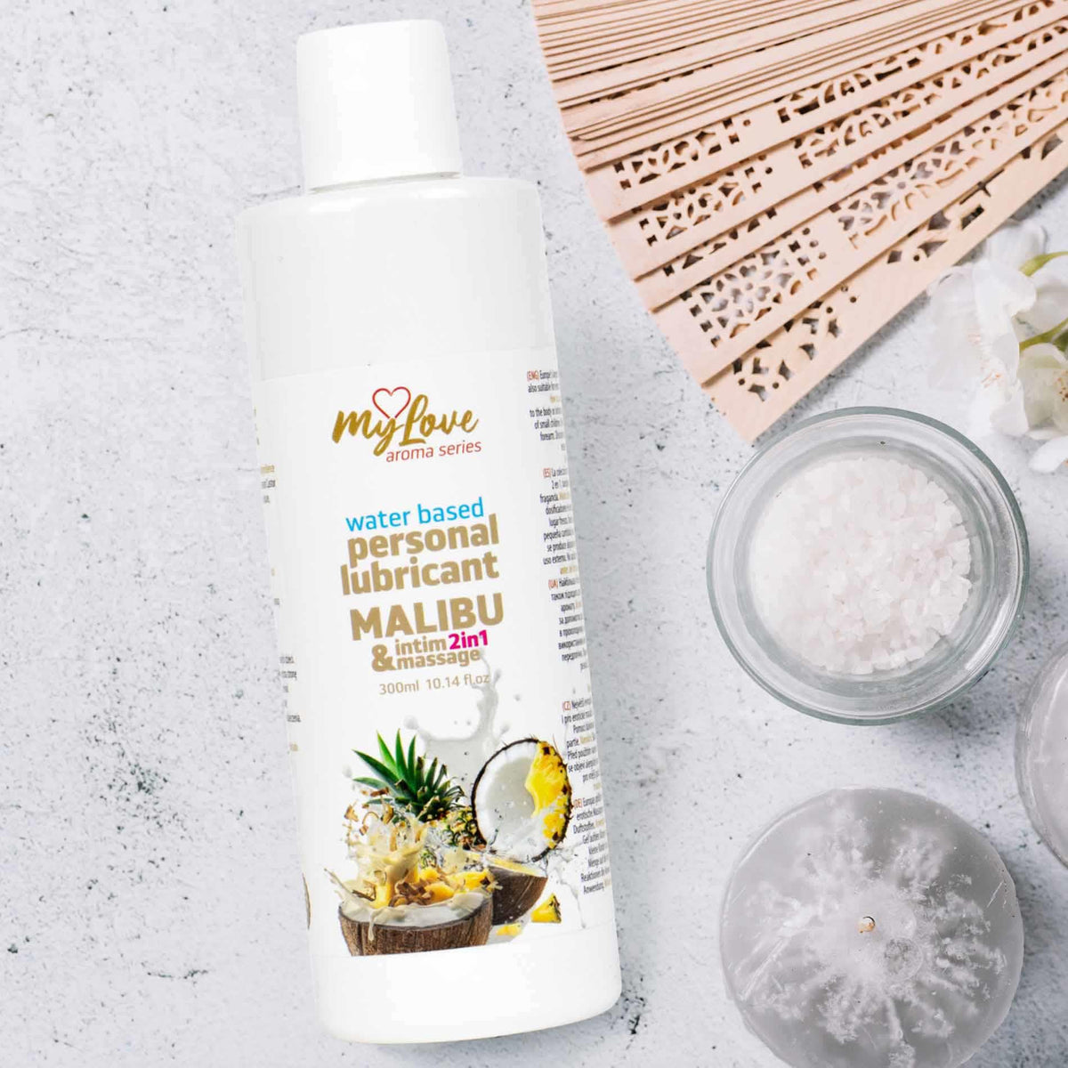 MyLove Aroma Series Intim & Massage 2v1 Malibu · lubrikační a masážní gel, 300 ml