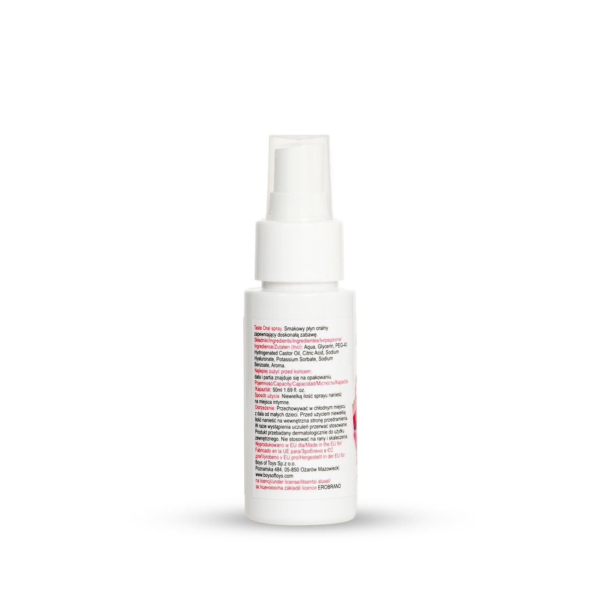 MyLove Taste Oral Spray Strawberry 50 ml · orální sprej s příchutí jahody