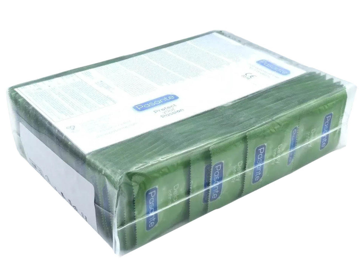 Pasante Delay/Infinity Condoms Bulk Packs 144 pcs