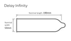 Pasante Delay Infinity X · kondom pro oddálení ejakulace (1 ks)