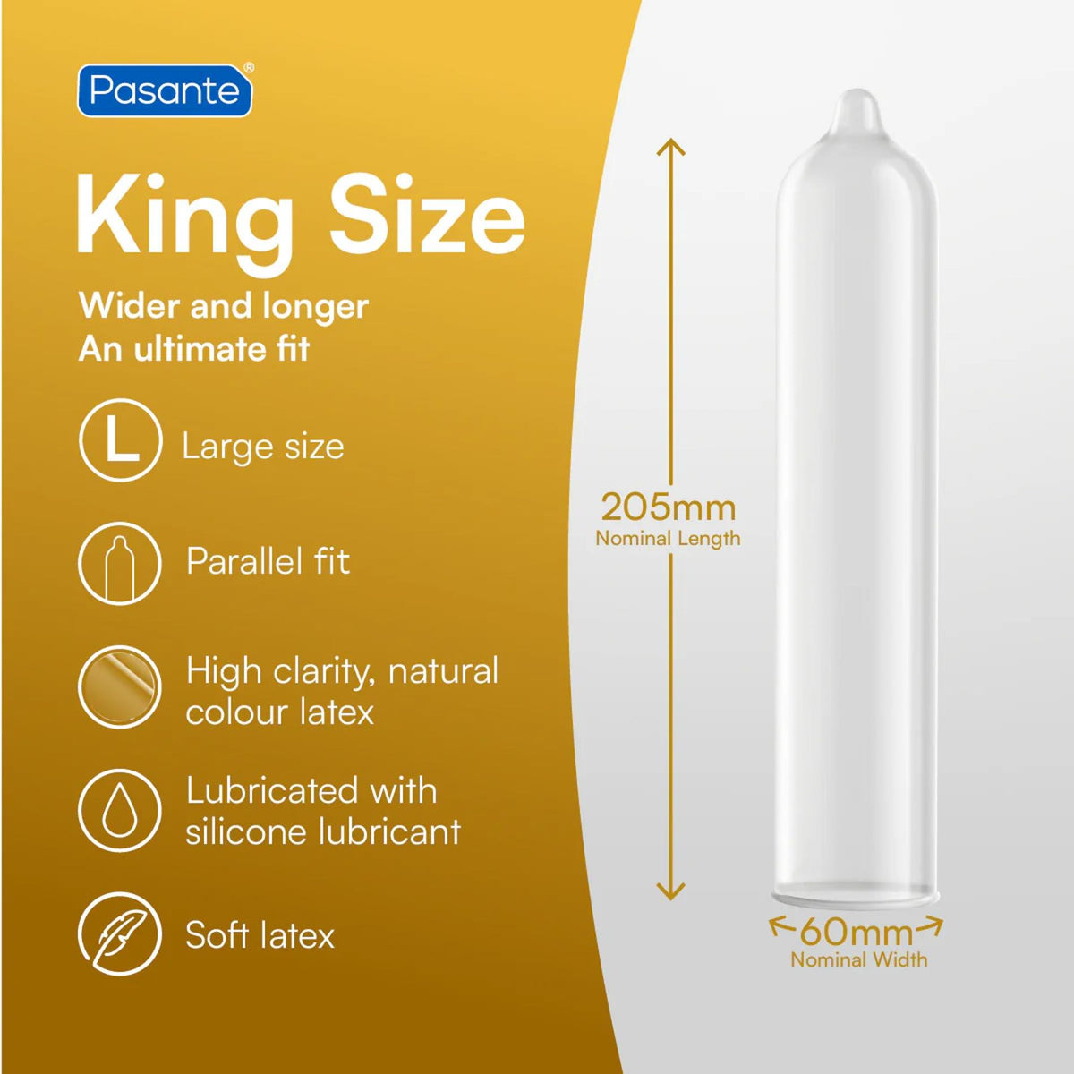 Pasante King Size · kondomy větší velikosti (3 ks)