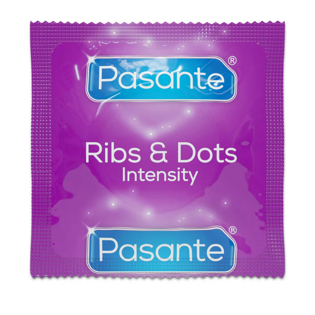 Pasante Ribs & Dots Intensity · žebrované a tečkované kondomy (12 ks)