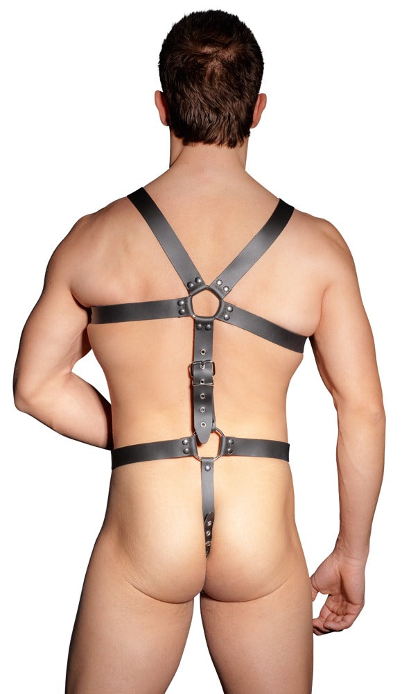 ZADO Leather Harness For Him · kožený pánský postroj s kroužkem
