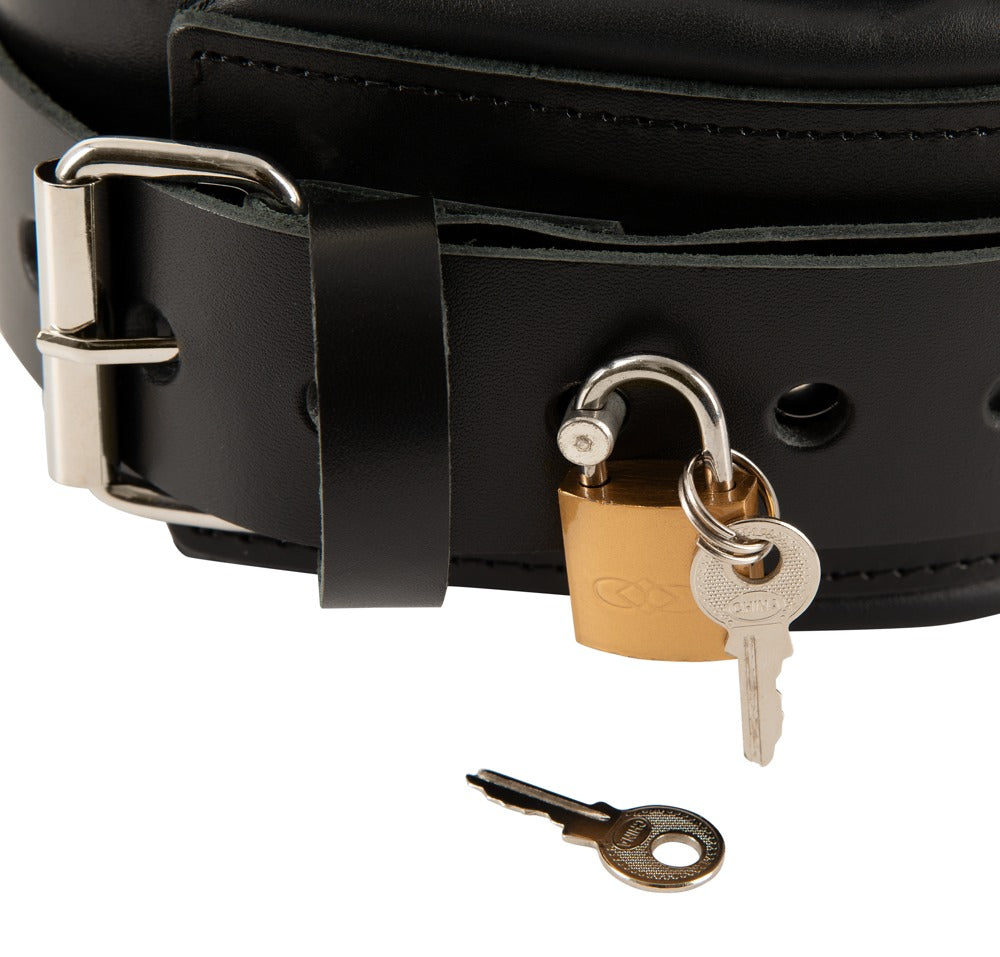 Zado Leather Collar & Leash · kožený obojek s vodítkem a visacím zámkem