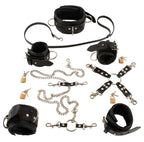 Zado Padded Leather Restraint Set · polstrovaná kožená bondage sada s řetězem