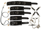 Zado Padded Leather Restraint Set · polstrovaná kožená bondage sada s řetězem