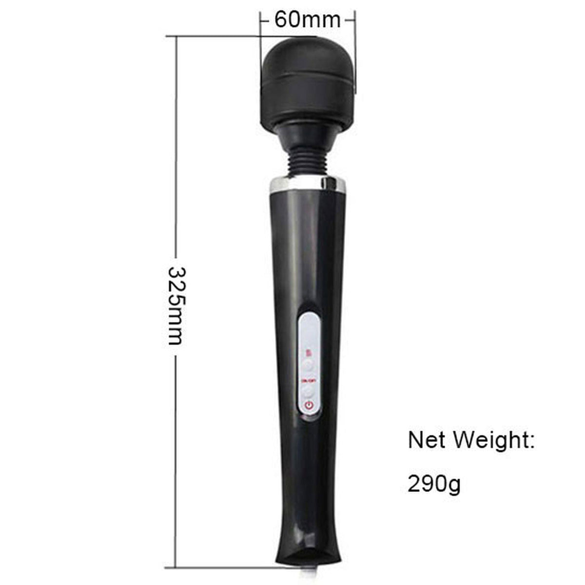 Magic Massager Wand · masážní hlavice s 10 programy, napájení ze sítě
