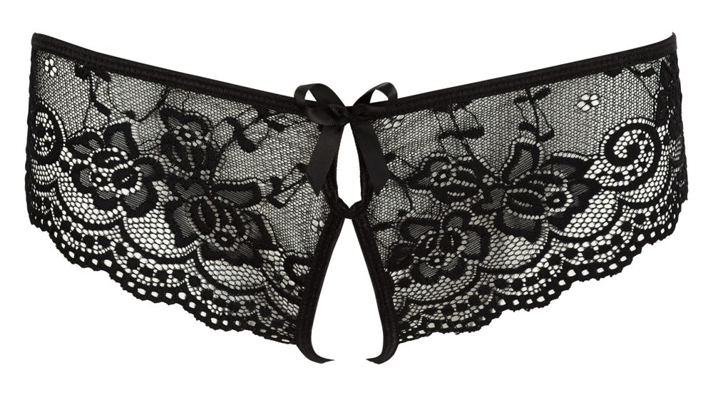 Cottelli Lingerie Crotchless Lace Briefs · krajkové kalhotky s otevřeným rozkrokem · vel. M