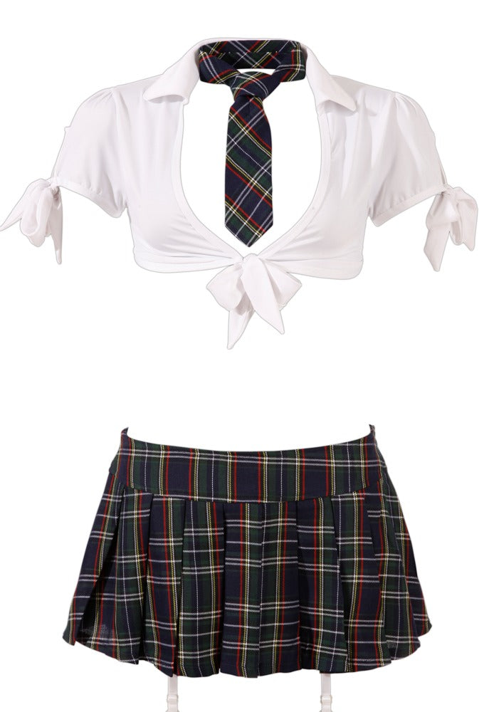 Cottelli School Set · kostým školačky se sukní a kravatou, vel. M