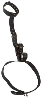 Bad Kitty Neck Restraint · postroj s obojkem, pásem a pouty na ruce
