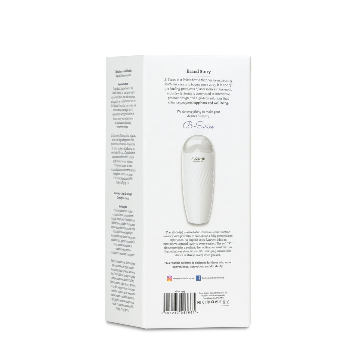 B-Series Lyla Vibrating Masturbation Cup · vibrační masturbátor se senzorem