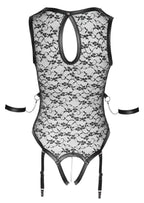 Cottelli Bondage Body · krajkové body s postrojem a pouty, vel. M
