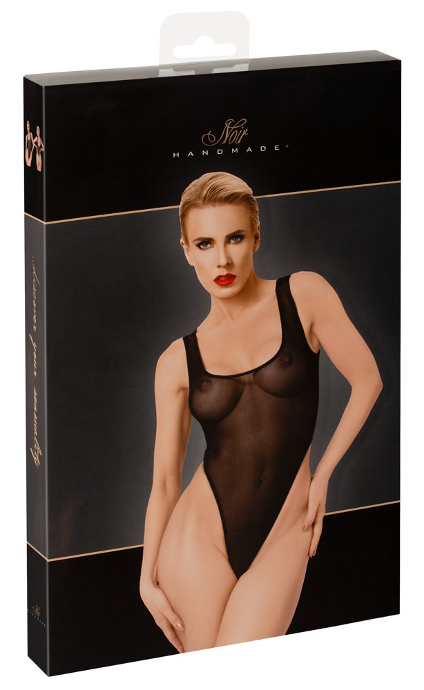 Noir Body Basic · průhledné string body
