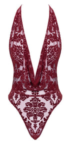Noir Body red · průsvitné string body Kink Royal, vínová, vel. M