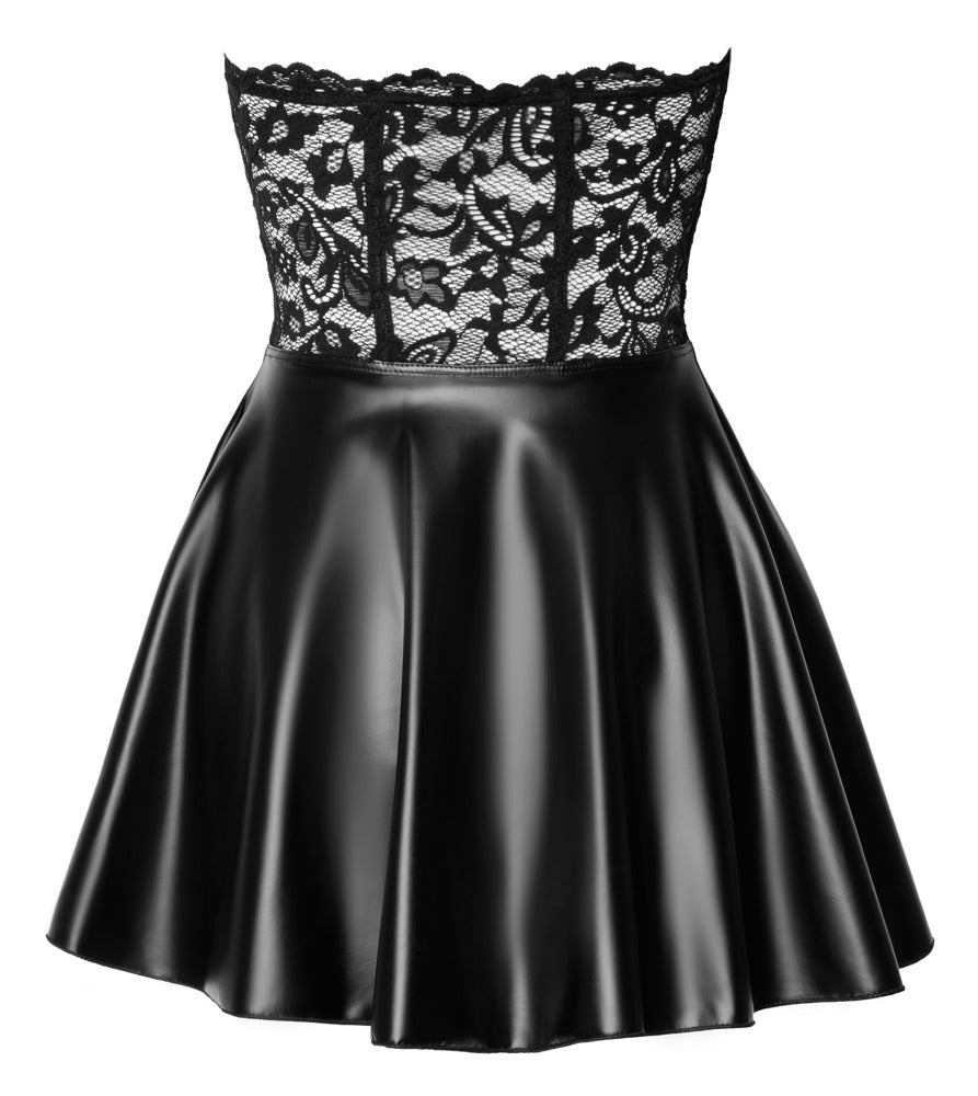 Noir Libido Exclusive · korzetové šaty bez ramínek s krajkou · vel. XL