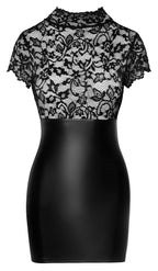 Noir Dress Lace · krajkové šaty s wetlook sukní · vel. M