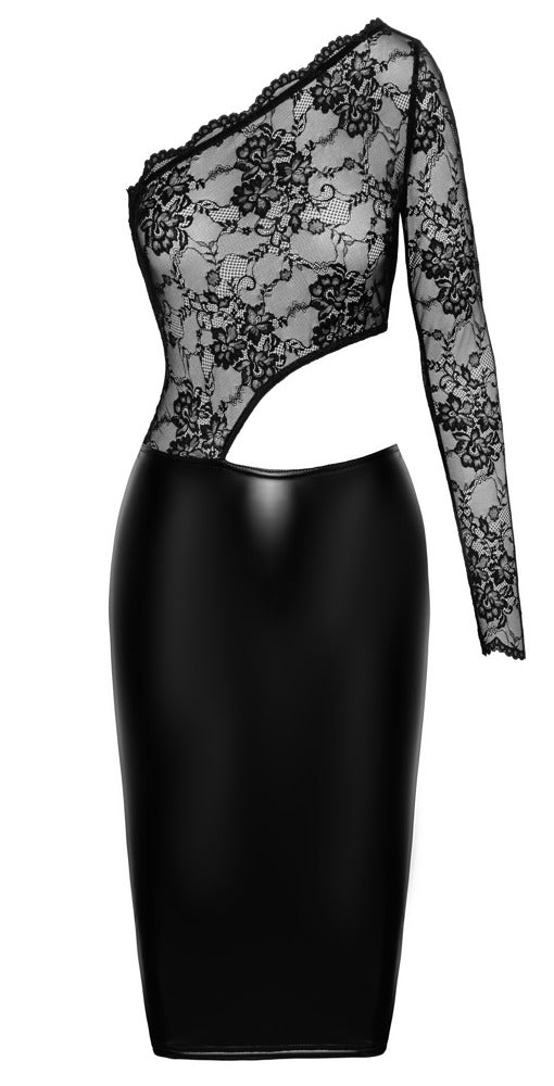 Noir Dress Top · šaty z wetlooku s krajkovým topem · vel. S