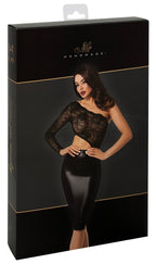 Noir Dress Top · šaty z wetlooku s krajkovým topem · vel. S