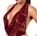 Noir Dress red · průsvitné mini šaty Kink Royal, vínová, vel. M