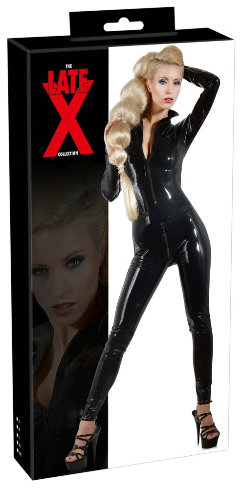 Late X Latex Catsuit · latexový overal se dvěma zipy · vel. M
