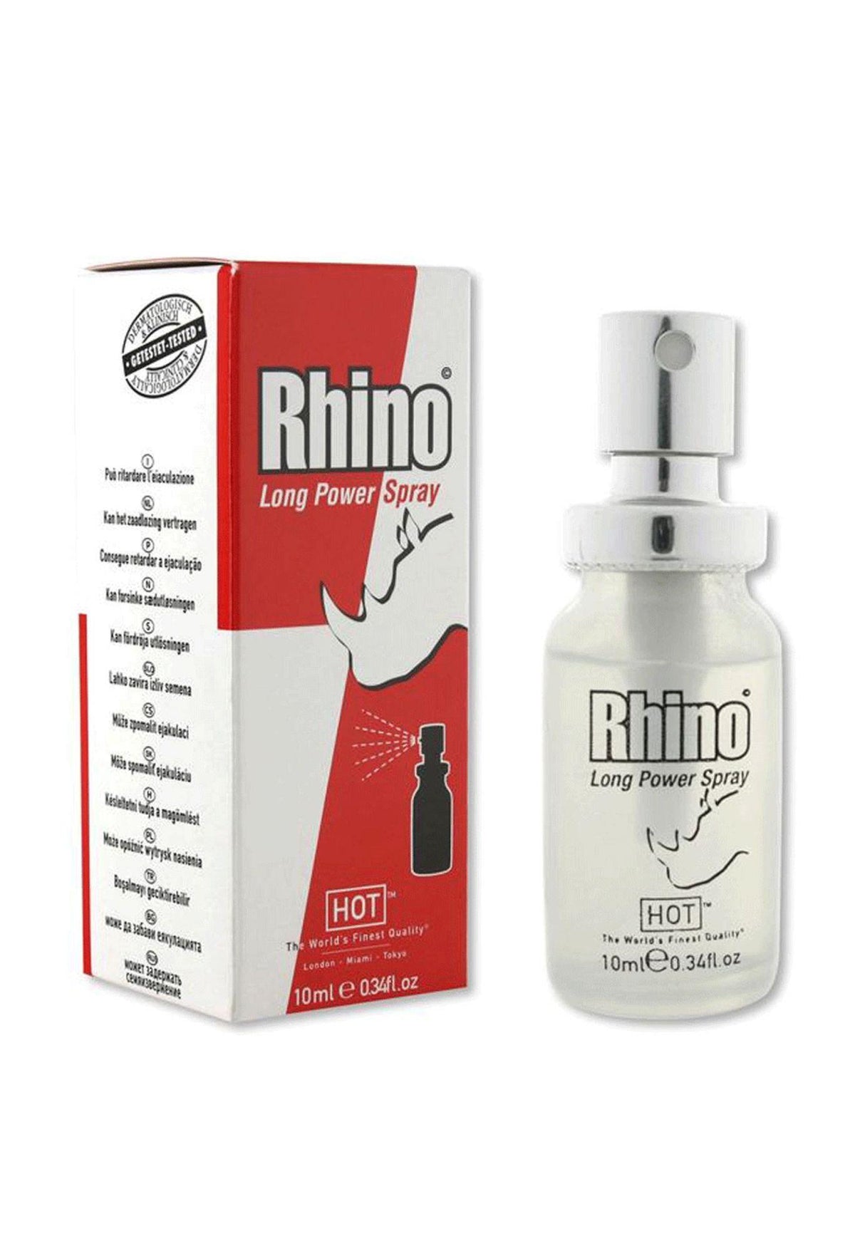 Hot Rhino Long Power Spray 10 ml · sprej pro oddálení ejakulace