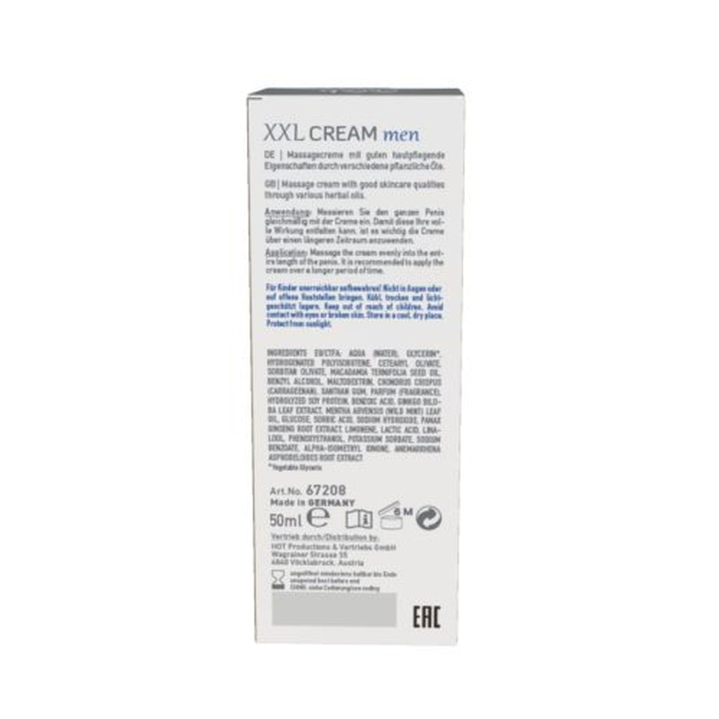 Hot XXL Cream Men Big Love 50 ml · krém pro podporu prokrvení penisu