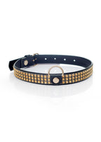 Fetish B Series Collar with crystals · obojek s krystaly, zlatá 2 cm