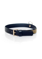 Fetish B Series Collar with crystals · obojek s krystaly, zlatá 2 cm