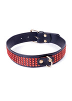 Fetish B Series Collar with crystals Red Line · obojek s krystaly, červená, šíře 3 cm