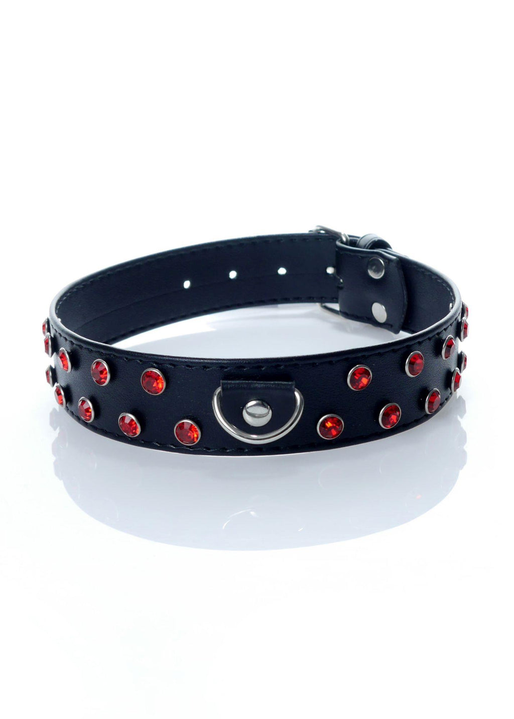 Fetish B-Series obojek s červenými krystaly · šířka 3 cm
