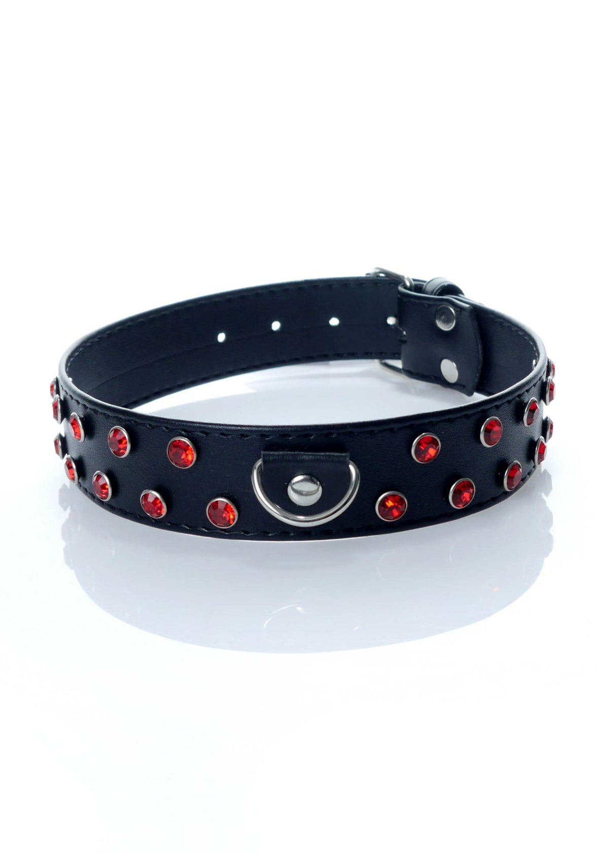 Fetish B-Series obojek s červenými krystaly · šířka 3 cm