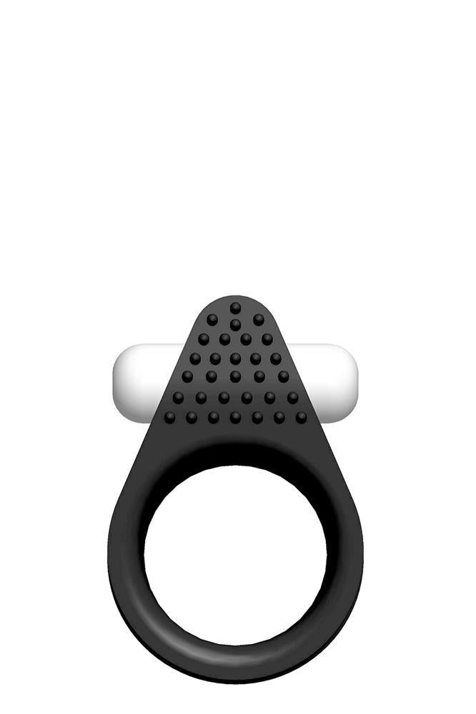 Dream Toys All Time Favorites Silicone Stimu-Ring · vibrační erekční kroužek s kuličkou, černá