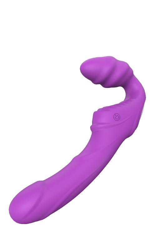 Dream Toys Vibes of Love Double Dipper · strap-on bez postroje s vibracemi