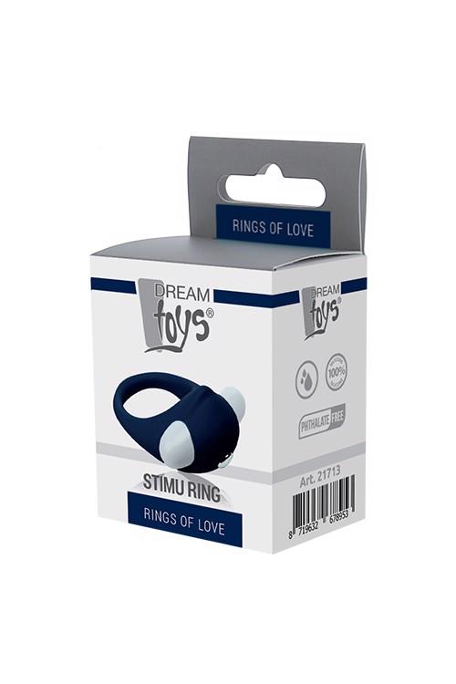 Dream Toys Rings of Love Stimu Ring · modrý vibrační erekční kroužek