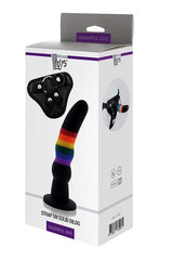 Dream Toys Colourful Love Strap On Solid Dildo · připínací dildo s postrojem