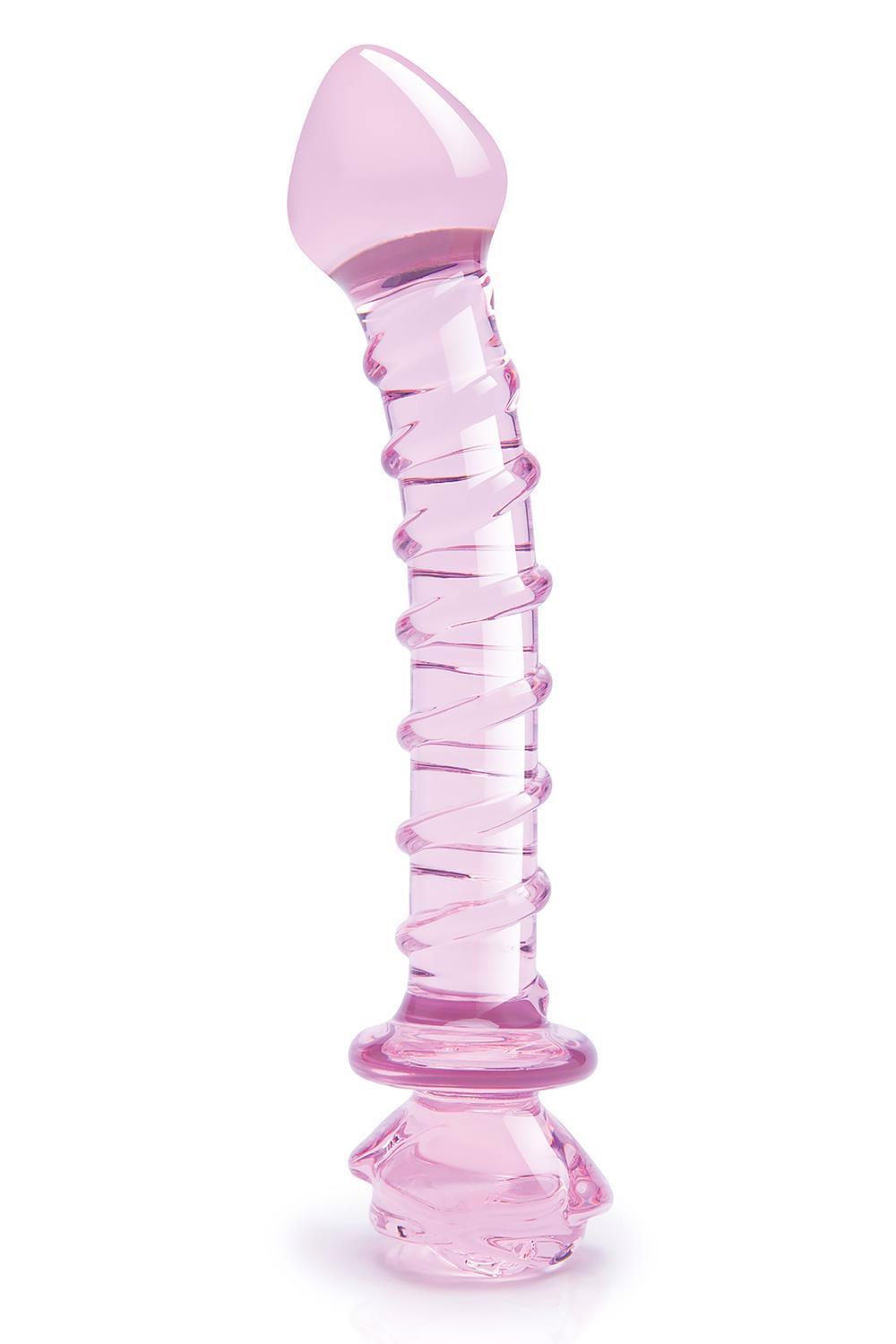 Dream Toys Glaze Glass Rosebud Spiral · skleněné dildo na bod G