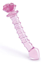 Dream Toys Glaze Glass Rosebud Spiral · skleněné dildo na bod G