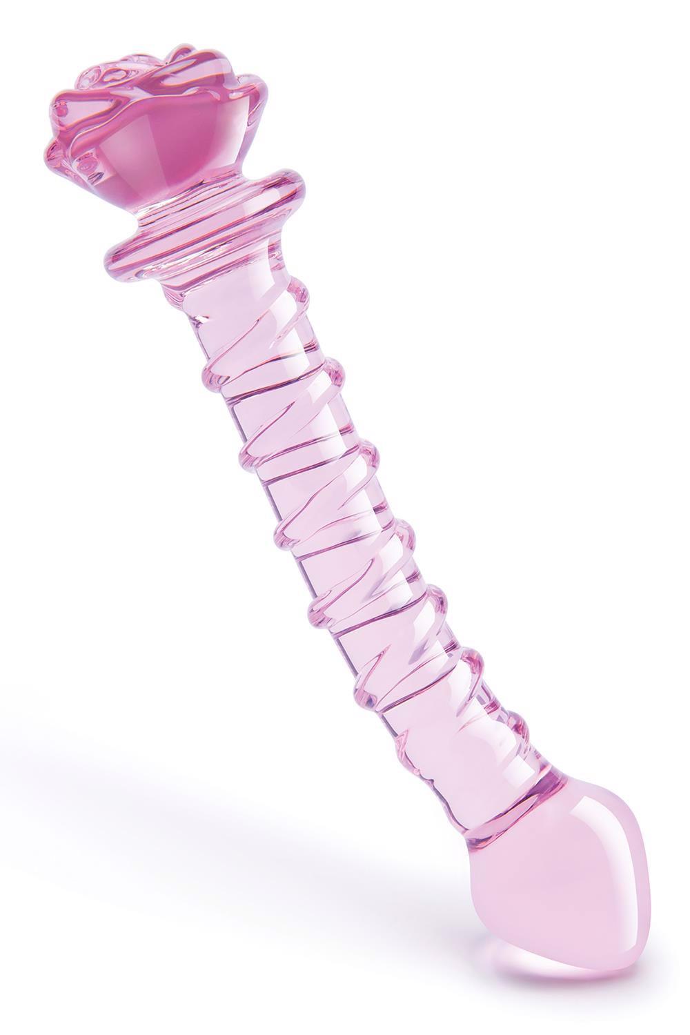Dream Toys Glaze Glass Rosebud Spiral · skleněné dildo na bod G