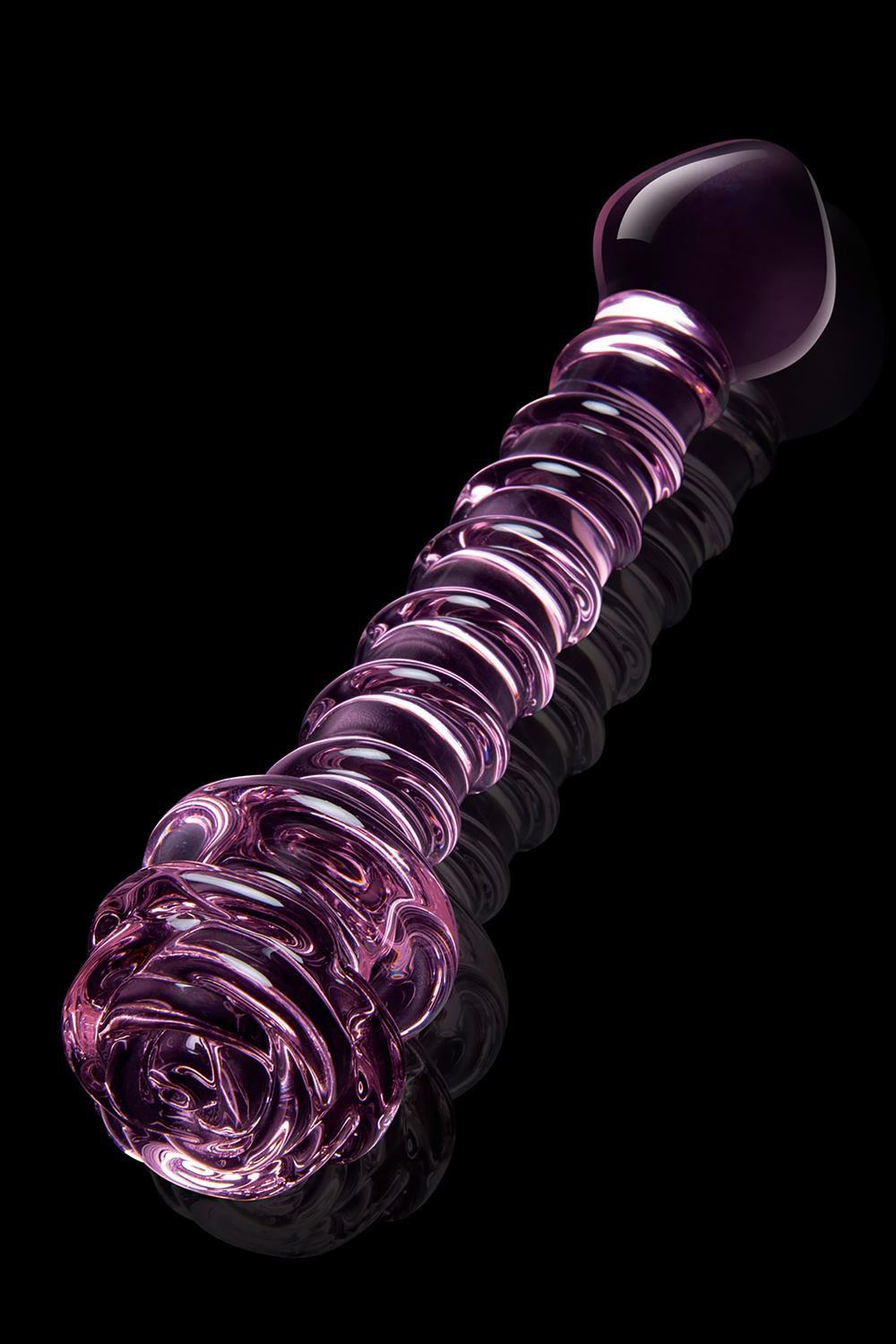 Dream Toys Glaze Glass Rosebud Spiral · skleněné dildo na bod G